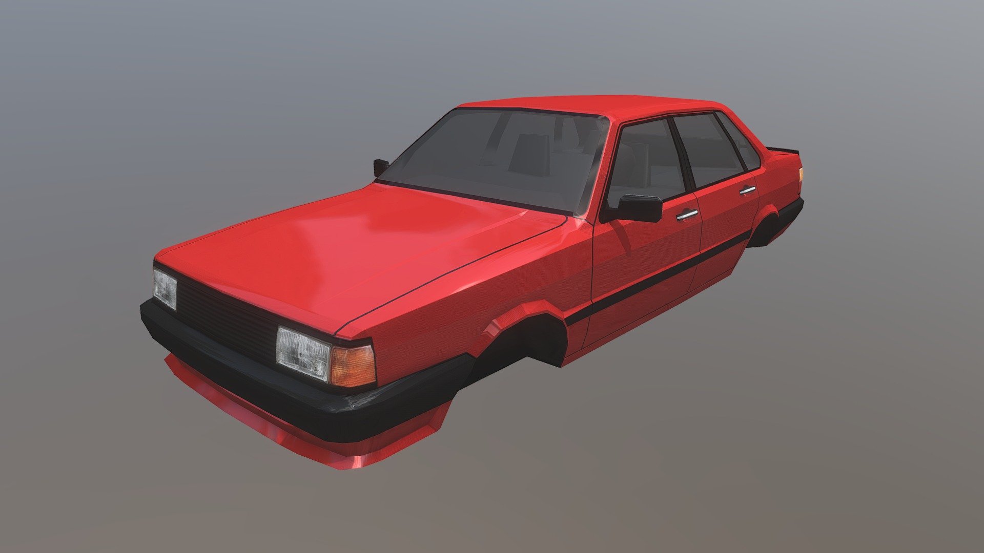 Traffic model for Car Tune Project game - Audi 80 B2 (facelift) '86 Low Poly - 3D model by Wichur (@bartoszbieszka) 3d model