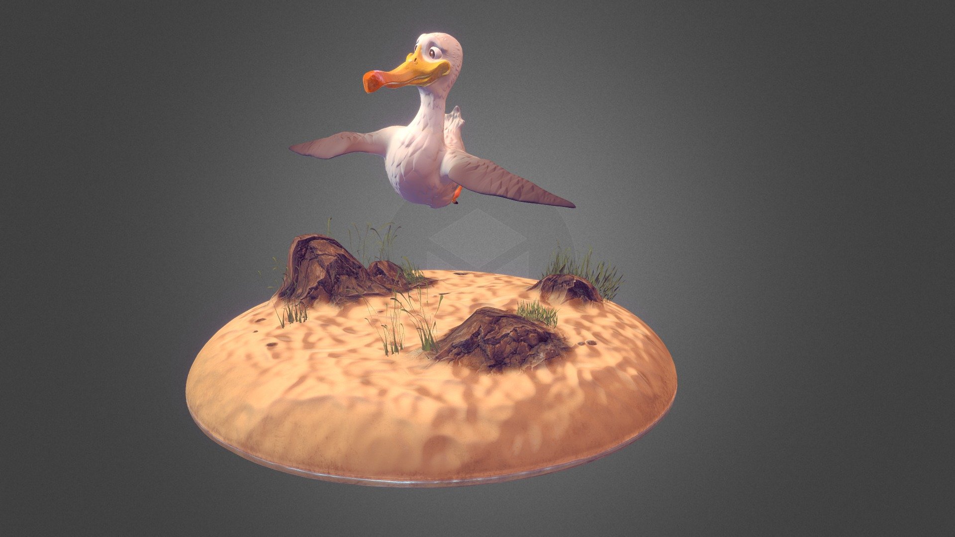 Cartoon seagull 3D
-&amp;gt;Artstation - Cartoon Seagull - Buy Royalty Free 3D model by axel_mounier 3d model