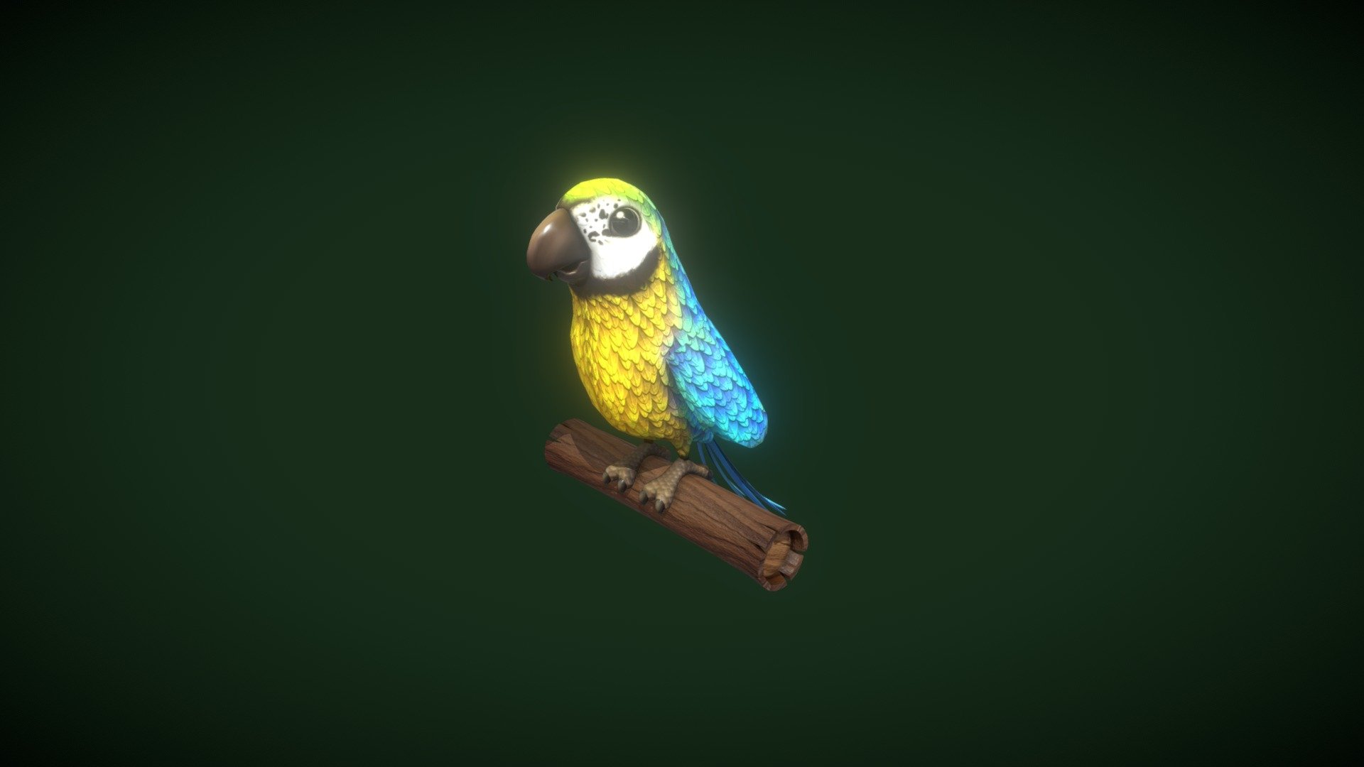 Cartoon Ara Parrot Yellow-Blue 3D Model is completely ready to be used in your games, animations, films, designs etc.  

All textures and materials are included and mapped in every format. The model is completely ready for use visualization in any 3d software and engine.  

Technical details:  




File formats included in the package are: FBX, OBJ, GLB, ABC, DAE, PLY, STL, BLEND, gLTF (generated), USDZ (generated)

Native software file format: BLEND

Render engine: Eevee

Parrot - Polygons: 4,275, Vertices: 3,983

Branch - Polygons: 268, Vertices: 250

Textures: Color, Metallic, Roughness, Normal, AO

All textures are 2k resolution.
 - Cartoon Ara Parrot Yellow-Blue 3D Model - Buy Royalty Free 3D model by 3DDisco 3d model