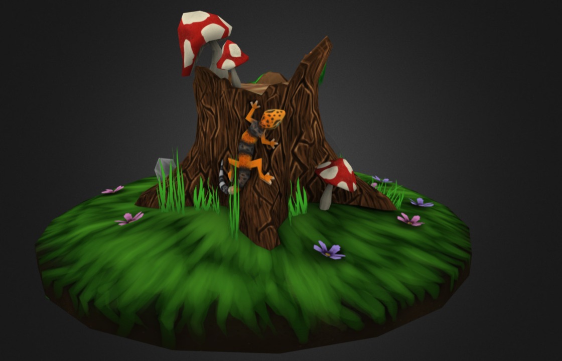 This is a tree house concept in which I modeled and hand painted myself 3d model
