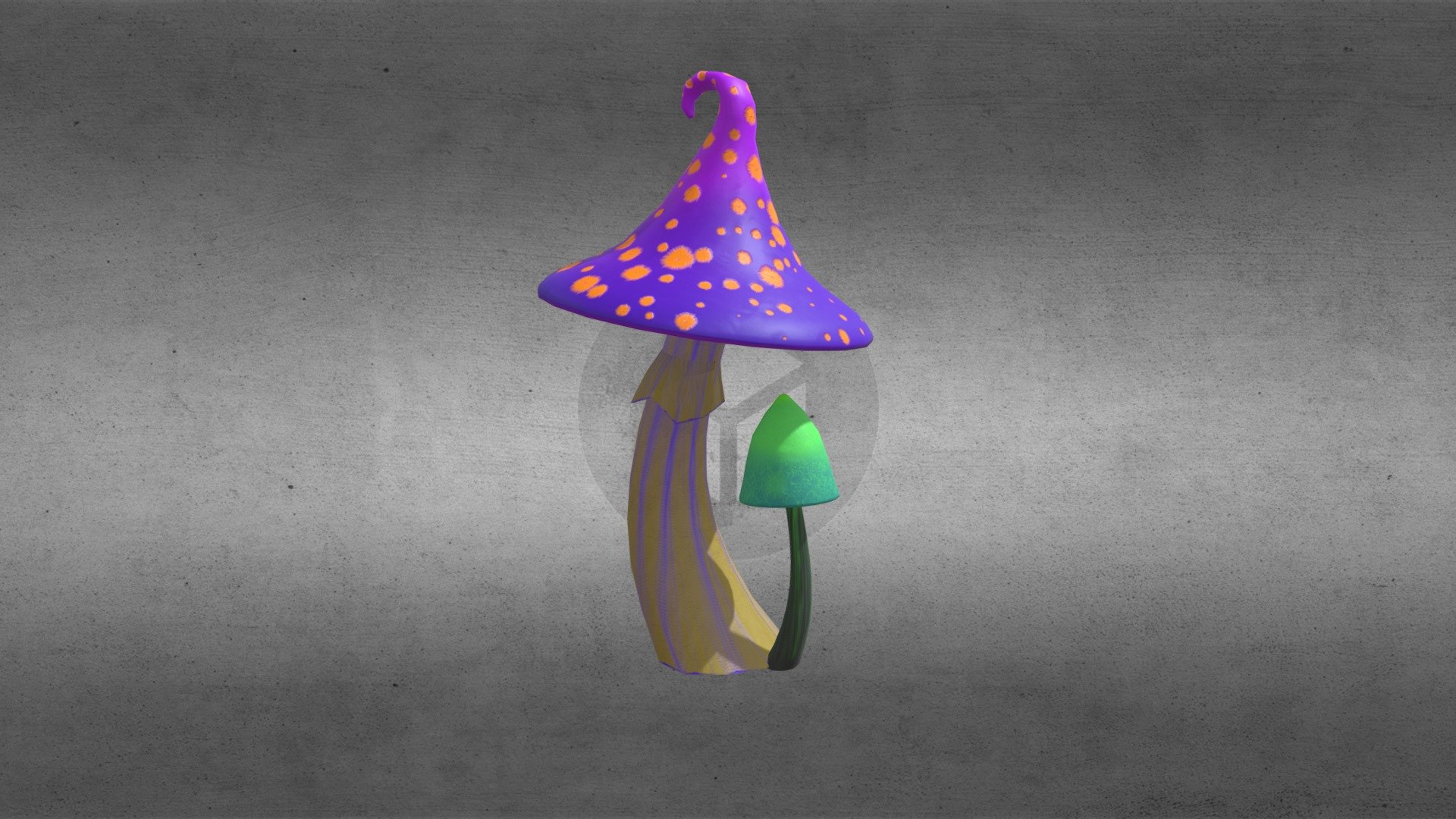 A stylized cartoon mushroom. (Do not eat) - Stylized Cartoon Mushroom - Download Free 3D model by 3DKoraX 3d model