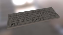 Keyboard office, computer, optimised, lowpoly, keyboard