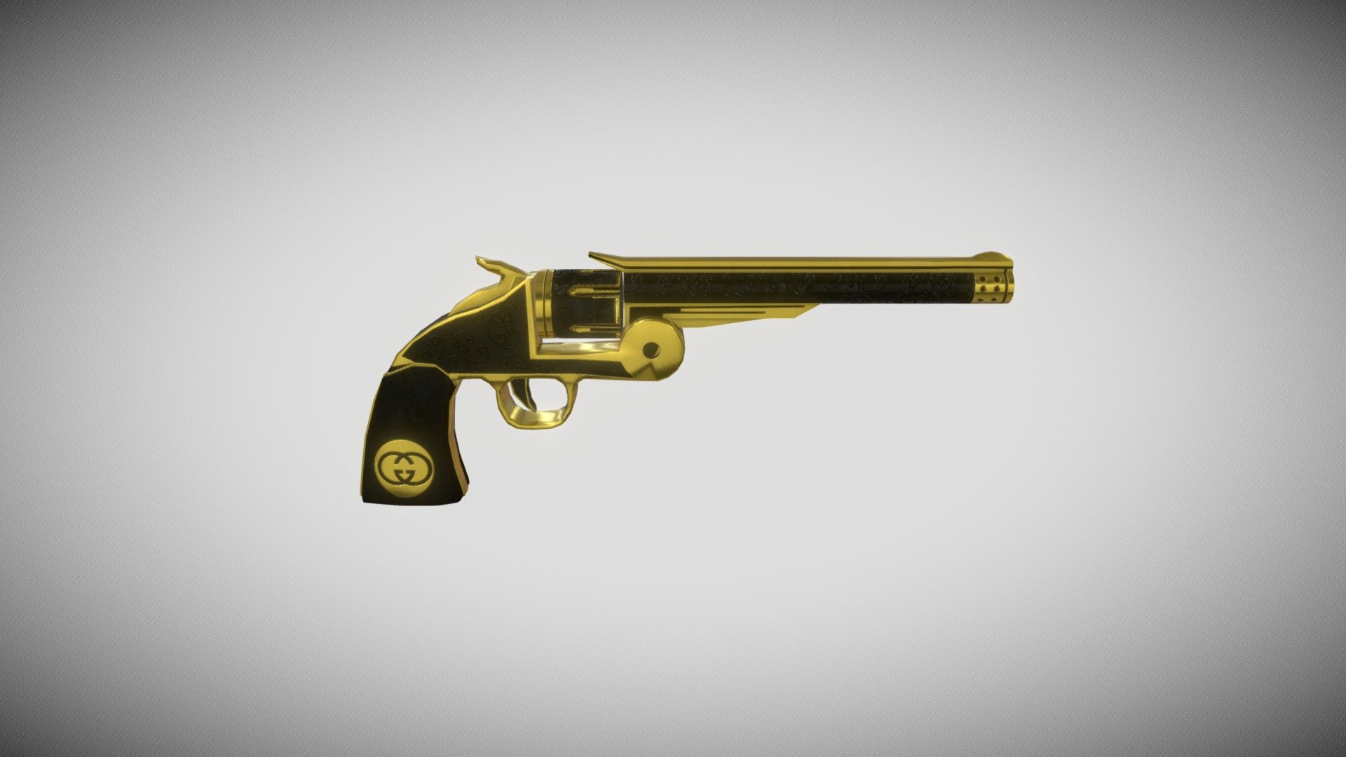 Revolver with Gucci theme - Revolver Gucci - Download Free 3D model by esdalex115 3d model