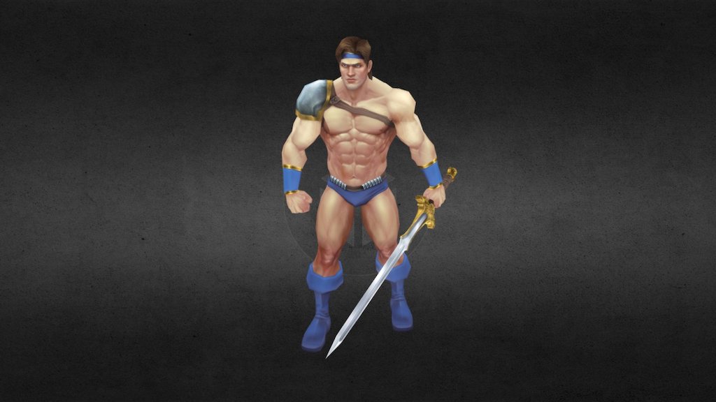 Barbarian character with hand painted textures. Uploaded to test some stuff basically 3d model