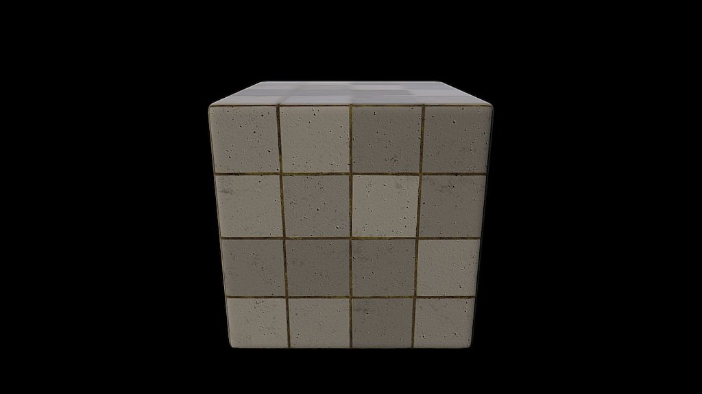 Made in Substance Designer - Large Dirty Floor Tiles - 3D model by Connor Reynolds (@connorreynolds21) 3d model