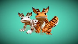 Dragon Tiger Newts cute, tiger, monsters, creatures, critter, pets, newt, creaturedesign, dragon