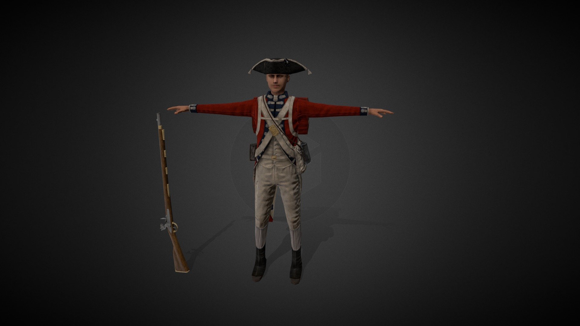 British 18th Century - Red Coat - 23rd

Low poly, game ready model for RTS im working on. 




Maya

Substance

Paint.net to stitch texture together.

*One shared material for entire mesh 3d model