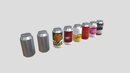 Ultimate Beer can Pack 9 Variants 4K bar, drink, food, wine, aluminum, party, beverage, beer, ipa, lager, aluminum-can, food-court, beer-can, alchohol