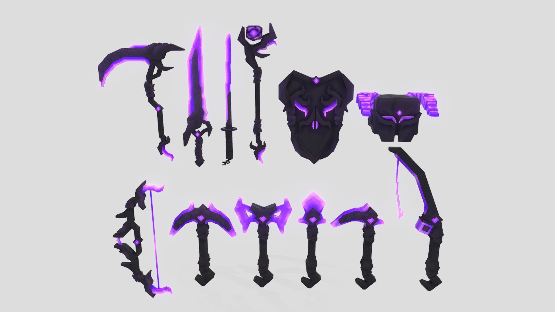 This model is the Chaos Darkness model set, which has many weapon and tool, and for Weapon, I have also added animation to the weapon, which, if a friend buys this model, will receive the .Zip file that I have prepared, which consists of the model and texture of every device, and I have made the purple part of every device glow. Thank you.  




Options : Helmet,Shield,Sword,Katana,Scythe,Staff,Bow,Pickaxe,Axe,Shovel.Hoe,Fishing_rod

Animation : yes for Sword,Katana,Scythe,Staff

Requires Optifine : yes

Java/Bedrock : Java

minecraft : 1.19.2 and older.

File formats included : JSON, OTHER, PNG

https://youtu.be/clcQwhmlLY0
 - (Recommend) [ MC ] Item : Chaos Darkness - Buy Royalty Free 3D model by iJUNE 3d model