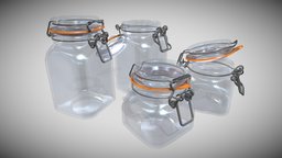 Jar quad, glass, game, pbr, container