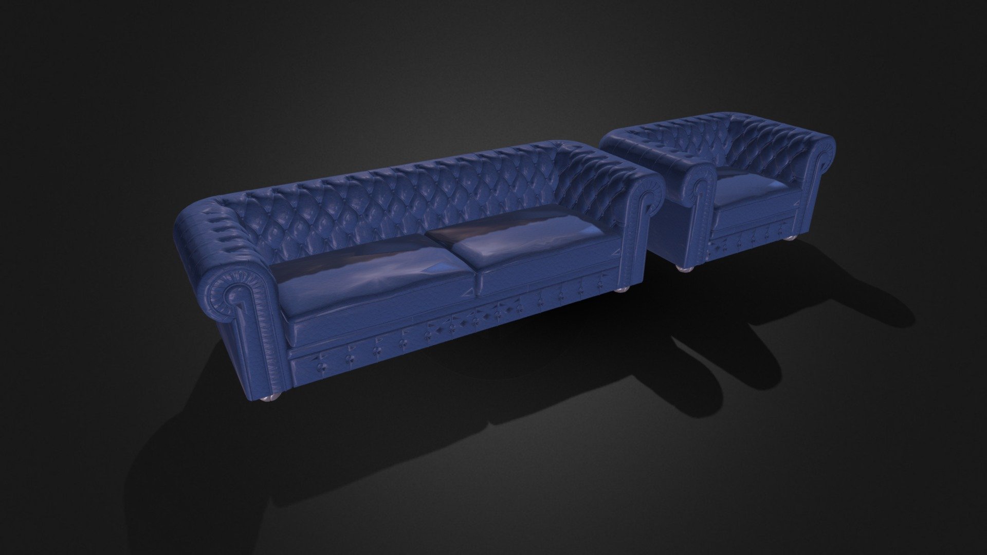 office sofa obj - Chaster - Buy Royalty Free 3D model by sight 3d model