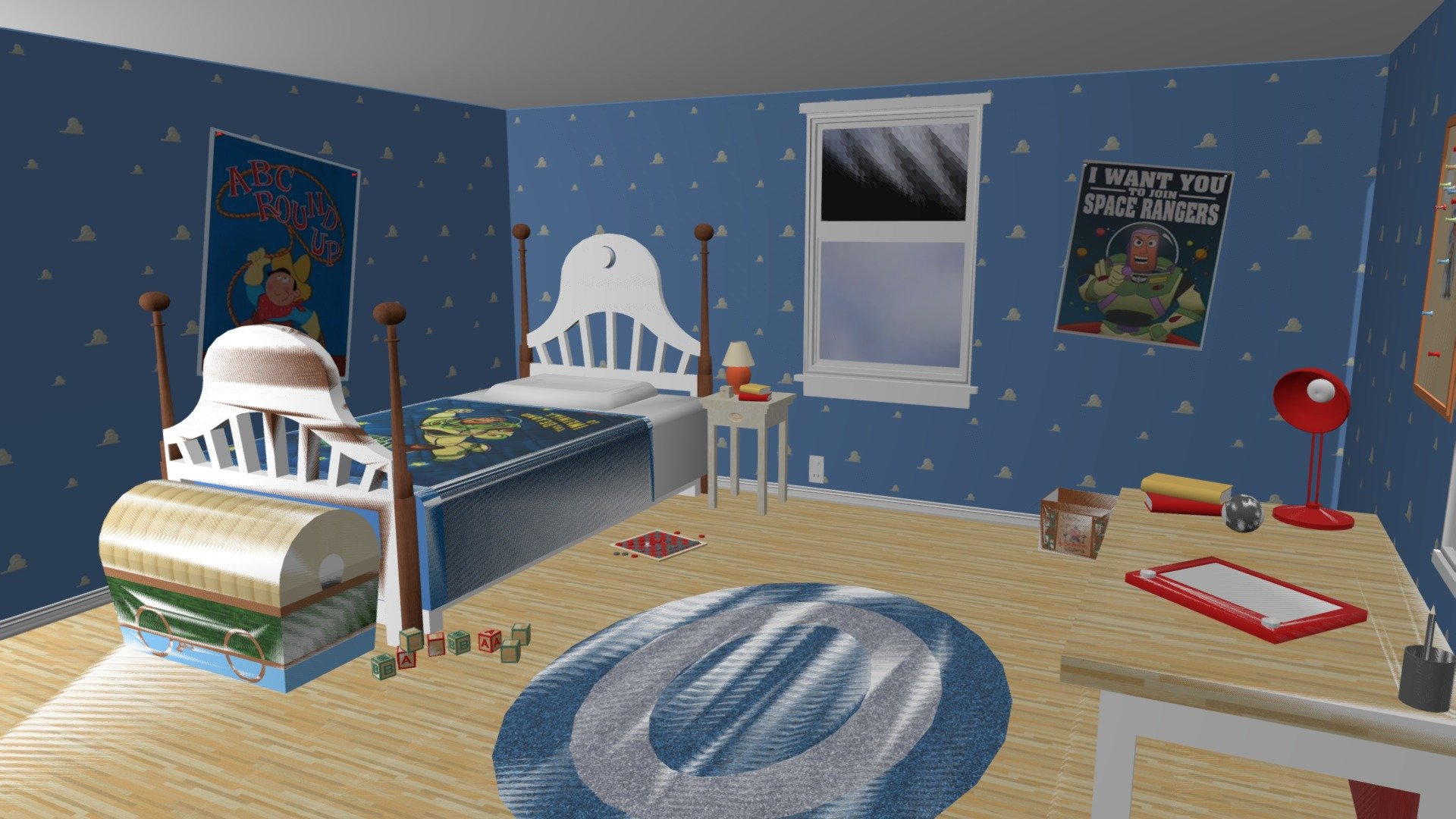 Toy Story Andy room - 3D model by jetpack10 (@samuelcrevier) 3d model