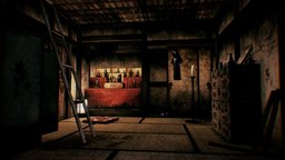 Doll Room scene, room, prop, creepy, doll, scary, old, traditional, asset, maya2018, gameasset, interior, horror, japanese