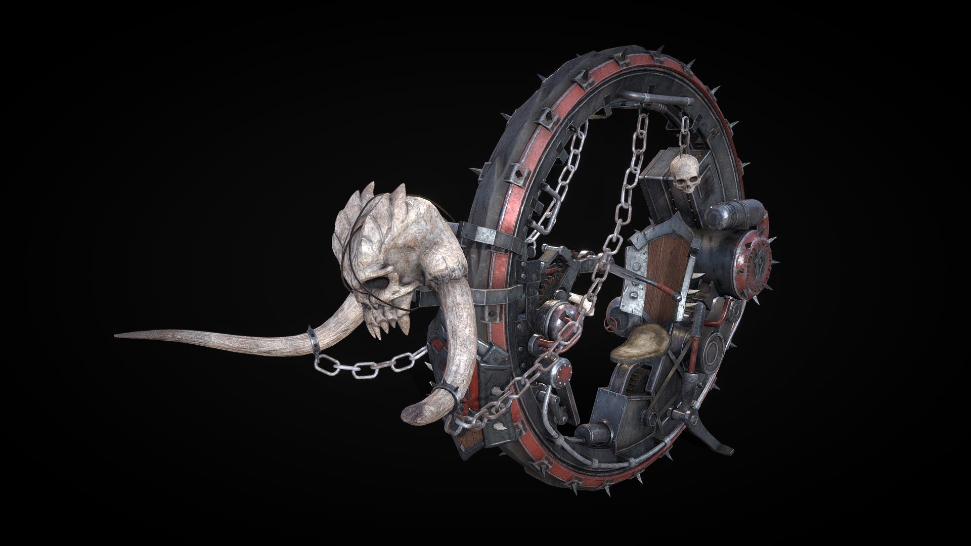 Based from the Wild West Challenge Monowheel challenge from 2018. Since I was late to the challenge, there was no real need for me to stick with the wild west theme and went with an orcish theme instead 3d model