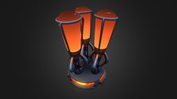 FieldRunners Lowpoly Lava Tower iphone, ipad, videogame, ios, fieldrunners, video