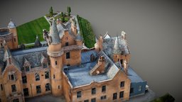 Aldourie Castle Scotland 3D model from drone