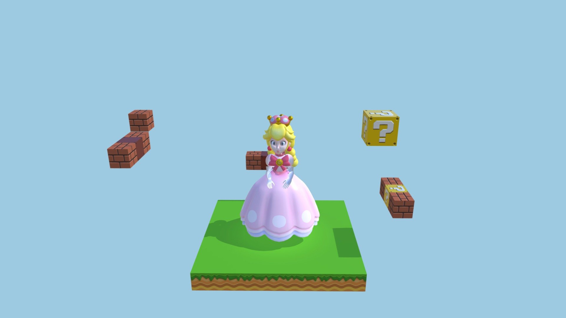 i maked this model with rig the download is available in turbosquid :)  -link removed- - Peachette - 3D model by athena205 3d model