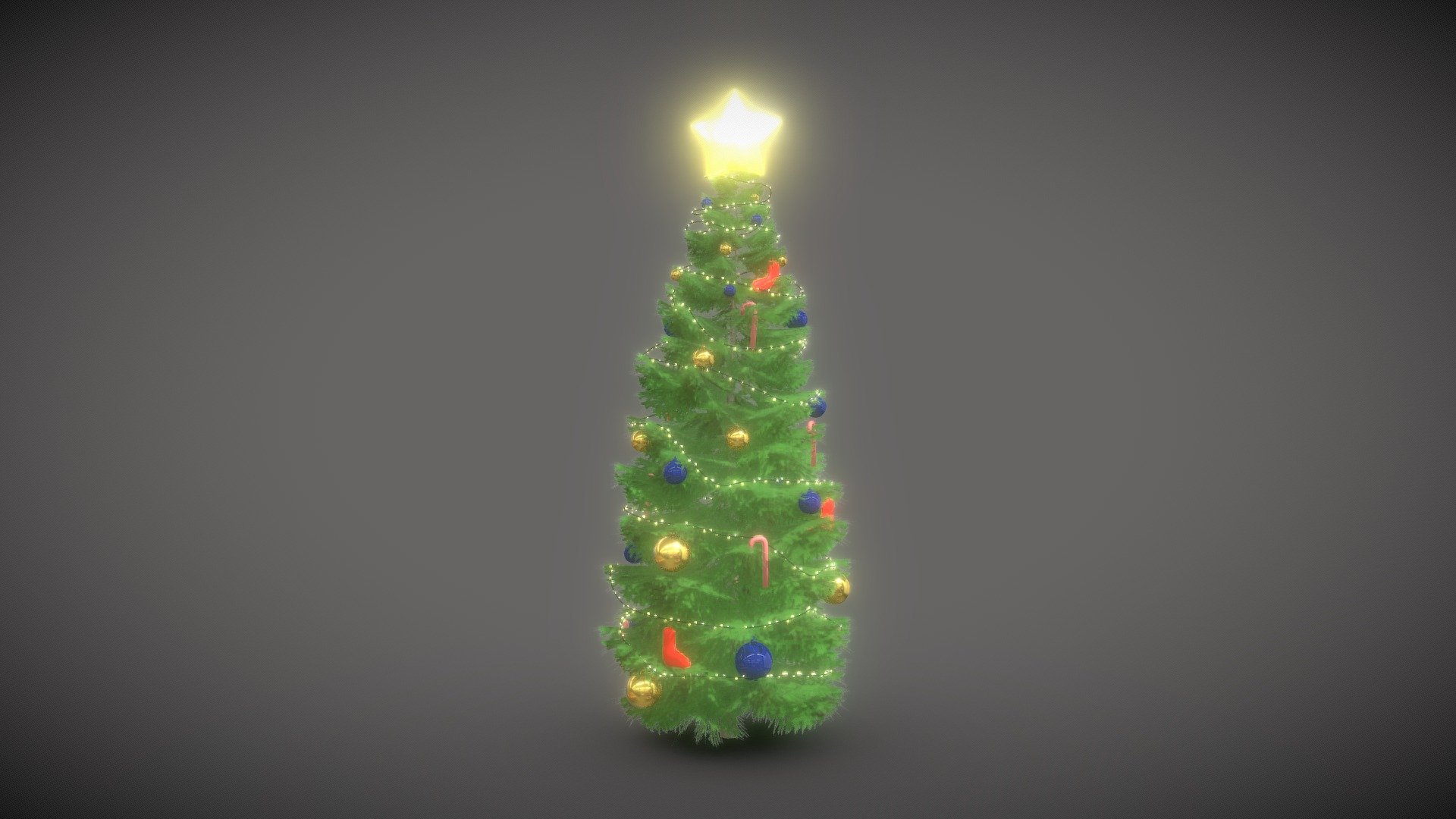 City Christmas Tree (23 meter) 3d model