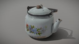 Teapot from Russia (USSR) teapot, teapots, russian, dish, russia, dishes, props, kitchen, ussr, game-model, soviet-union, gamemodel