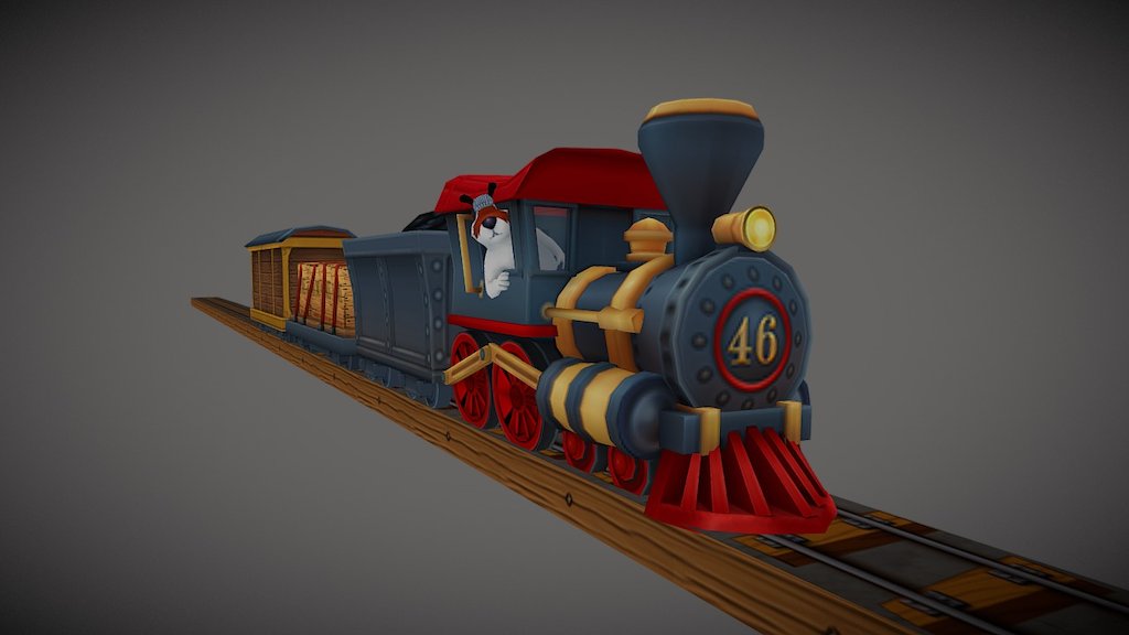 SheepDog N Train - 3D model by 3dnomad 3d model