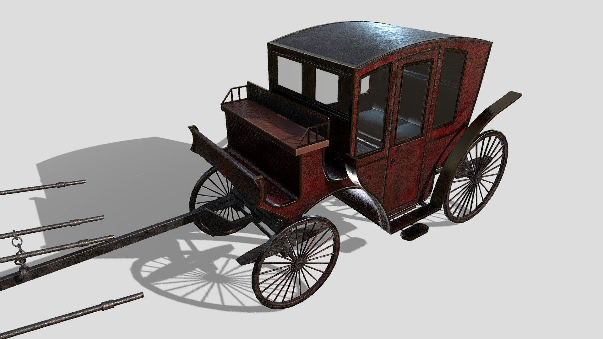 Detailed Description Info:


Model: carriage 


Media Type: 3D Model 


Geometry: Quads/Tris 


Polygon Count: 12113 


Vertice Count: 12234 


Textures: Yes 


Materials: Yes 


Rigged: No 


Animated: No 


UV Mapped: Yes 


Unwrapped UV’s: 


Yes Non-Overlapping


|||||||||||||||||||||||||||||||||||


Textures formats: PBR textures include metalness, roughness, AO, diffuse and normal maps in 8K resolution


Axles, wheels and doors all split with pivots in the correct locations - Carriage - Buy Royalty Free 3D model by studio lab (@leonlabyk) 3d model