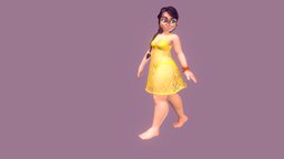 Yellow Dress sculpt, blender