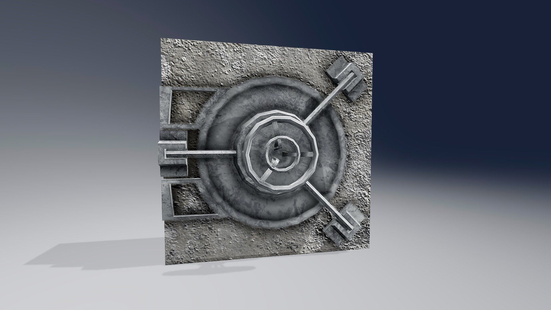 Animated vault door that is low poly made in maya, with struts that move to allow the vault to open using animated scale for the back, Textured in substance 3d painter - Vault door - Download Free 3D model by OrlandoL (@OllyOY) 3d model