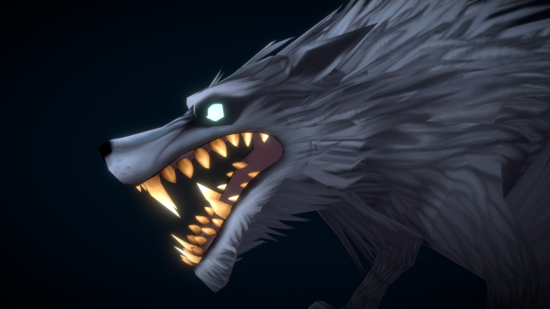 Wolf - 3D model by Erin Halpenny (@erinhalpenny) 3d model