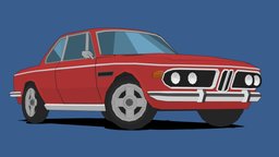 BMW E9 (Low poly and Stylized)