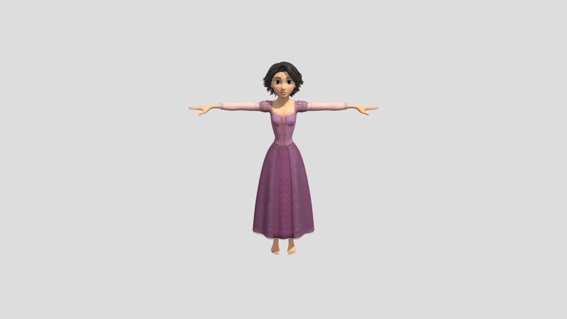 Rapunzel Short Hair - Download Free 3D model by TheSitthikorn 3d model