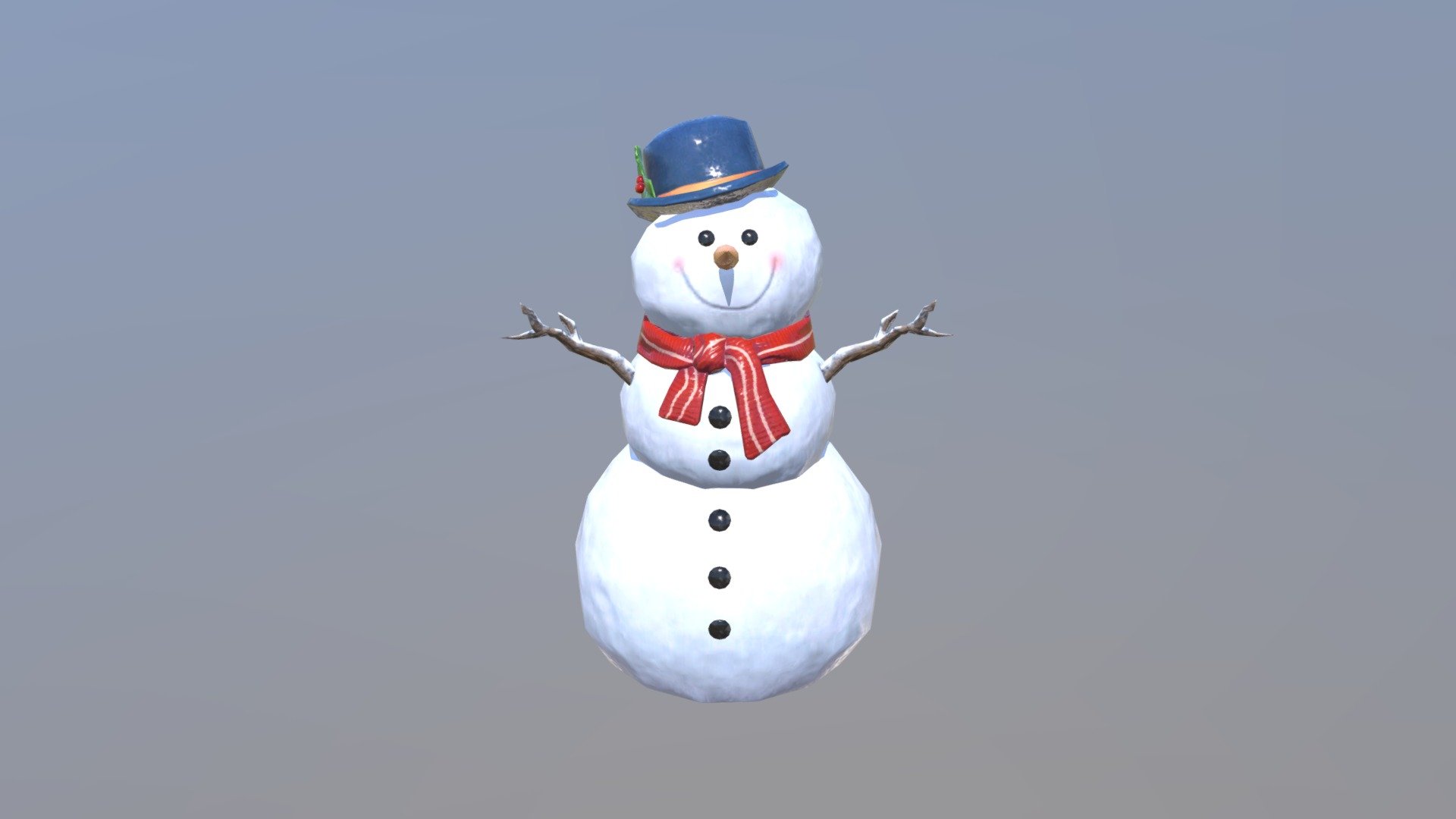 Snowman - 3D model by halloweeks 3d model