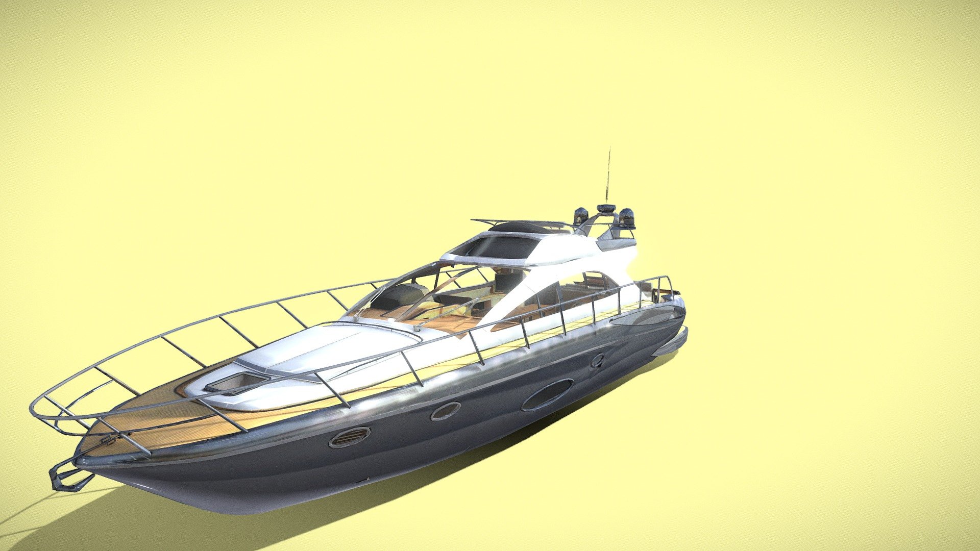 A yacht is a small boat or vessel used for pleasure, entertainment or sport. Yachts usually have two main types, one powered by sails and one powered by engines 3d model