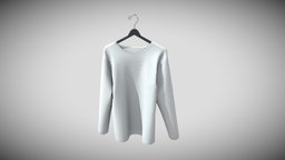 White Shirt white, shirt, hanging, fabric, longsleeve, substancepainter, substance