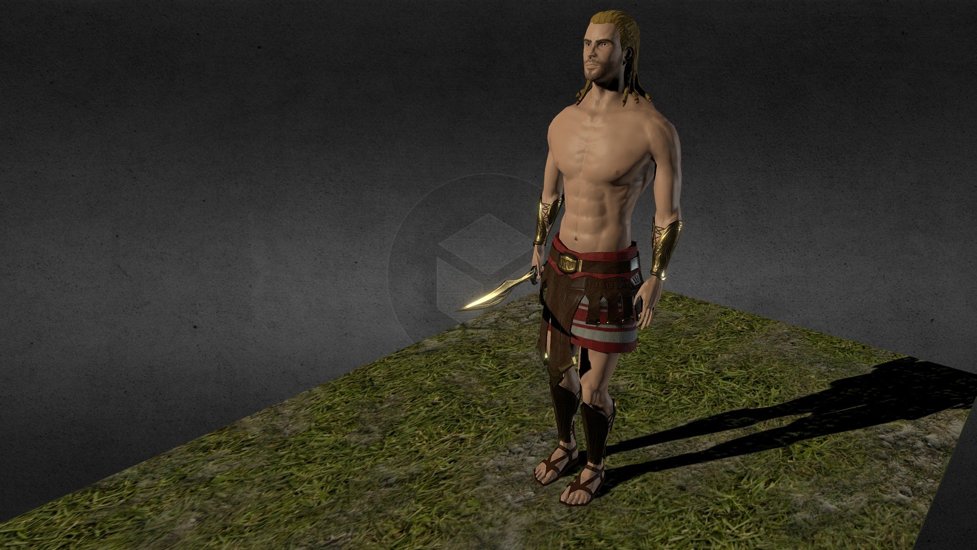 This is my Player Character for the game I created
Based during the time of the ancient Greeks with the aim of reaching the summit of the Olympus

Modeled in ZBrush,
Retopology,Rig,Animated in 3dsMax, 
Textured in SubstancePainter - Greek Player Character - 3D model by Davide Chiarenza (@IlTurco) 3d model