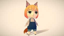 Cute Chibi Fox cute, chibi, chibistyle, simple, fox-girl
