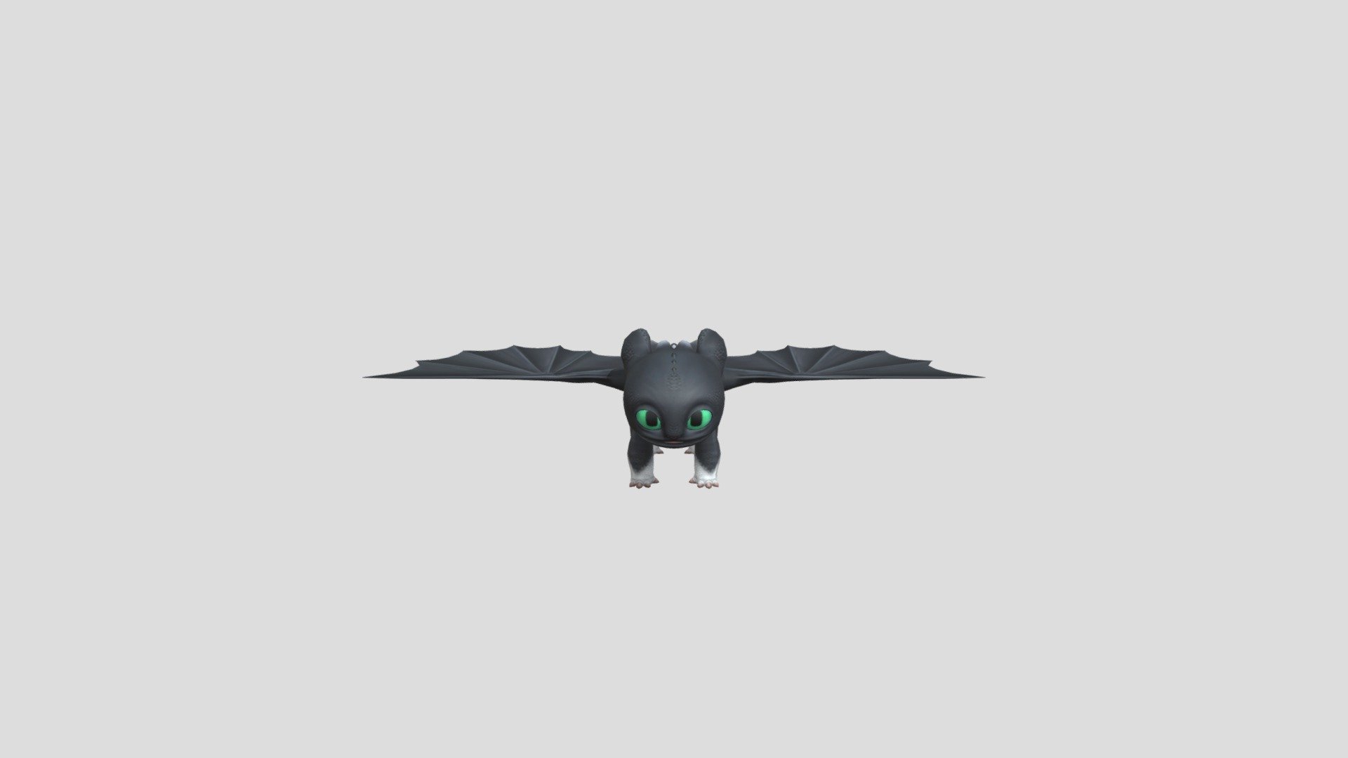 How to train your dragon - Dragon night Light fury Ruffrunner - Download Free 3D model by LunaEagle 3d model