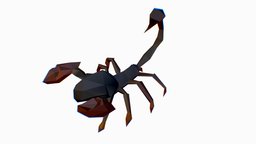 Animated Scorpion Lowpoly Art Style