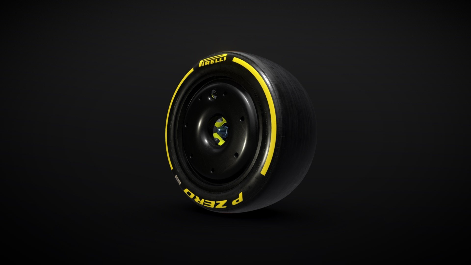 New Formula One 2022 era wheel with 18 inches tyre and rim 3d model