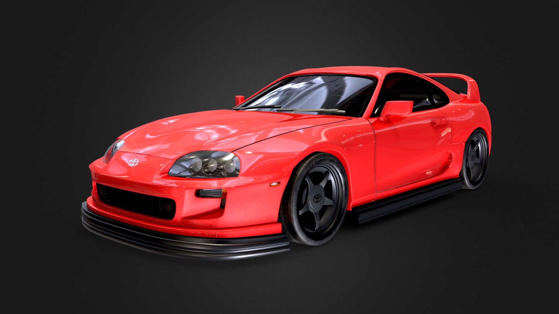 Toyota supra mk4 3d modele with procedural car paint and 508.5k polygon ready for Cycles and Eevee render engines,,,, don't forget to rate it :) - Toyota_supra_mk4 - 3D model by Reza988y 3d model