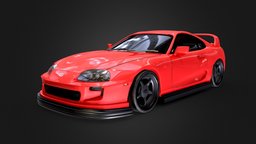 Toyota_supra_mk4 classic, toyota, supra, modelng, 3d, racing, car, sport