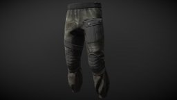 Pants with knee pads in camouflage