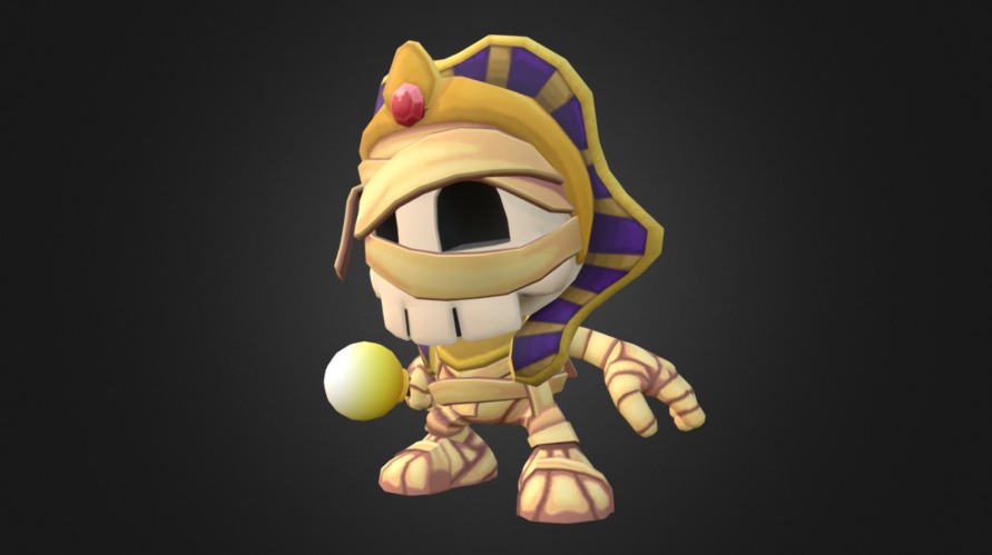 A model of the Mummy character I did for Halfbrick while working on the game Raskulls 3d model