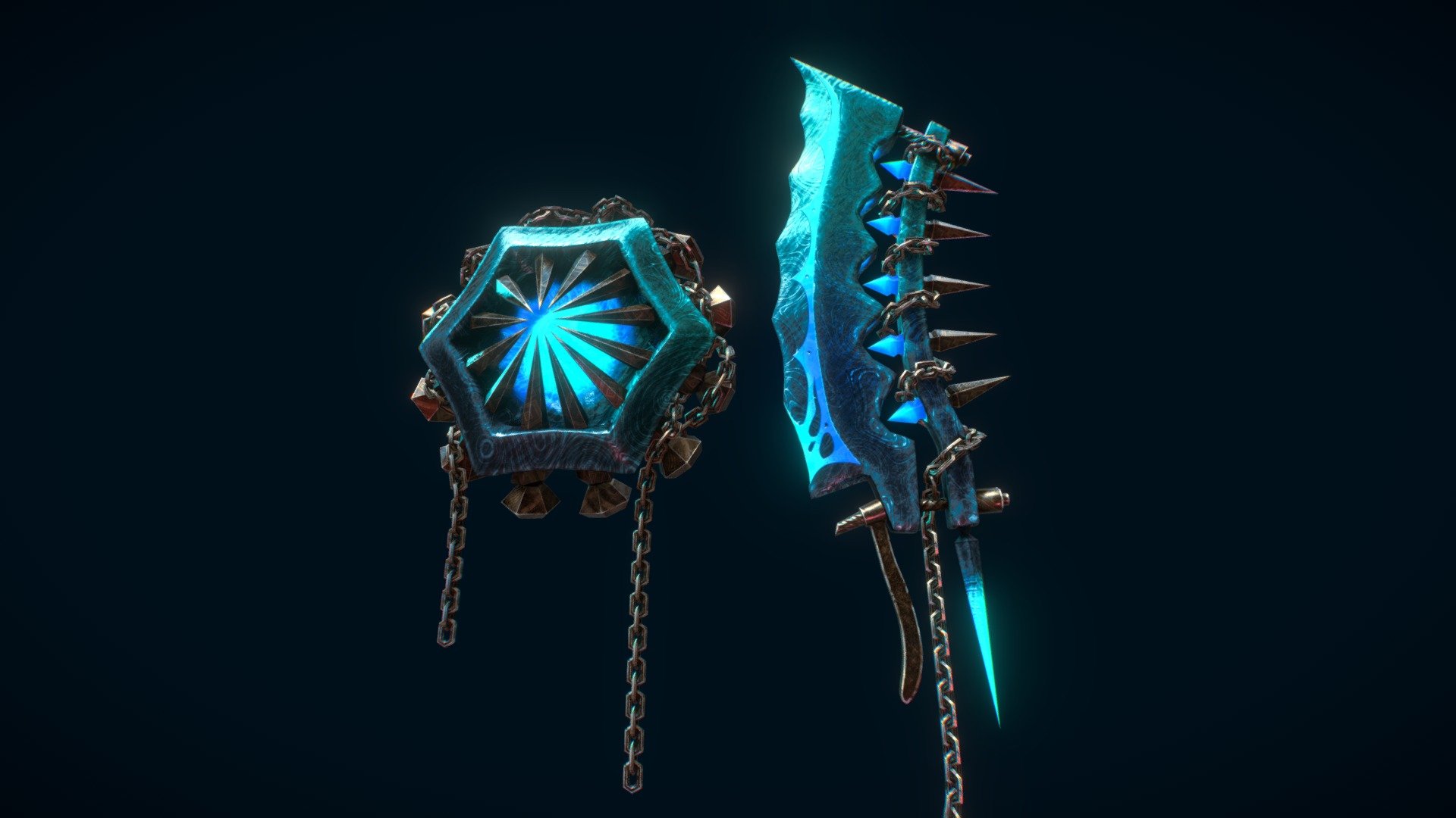 Gogmazios sword and shield remake 3d model