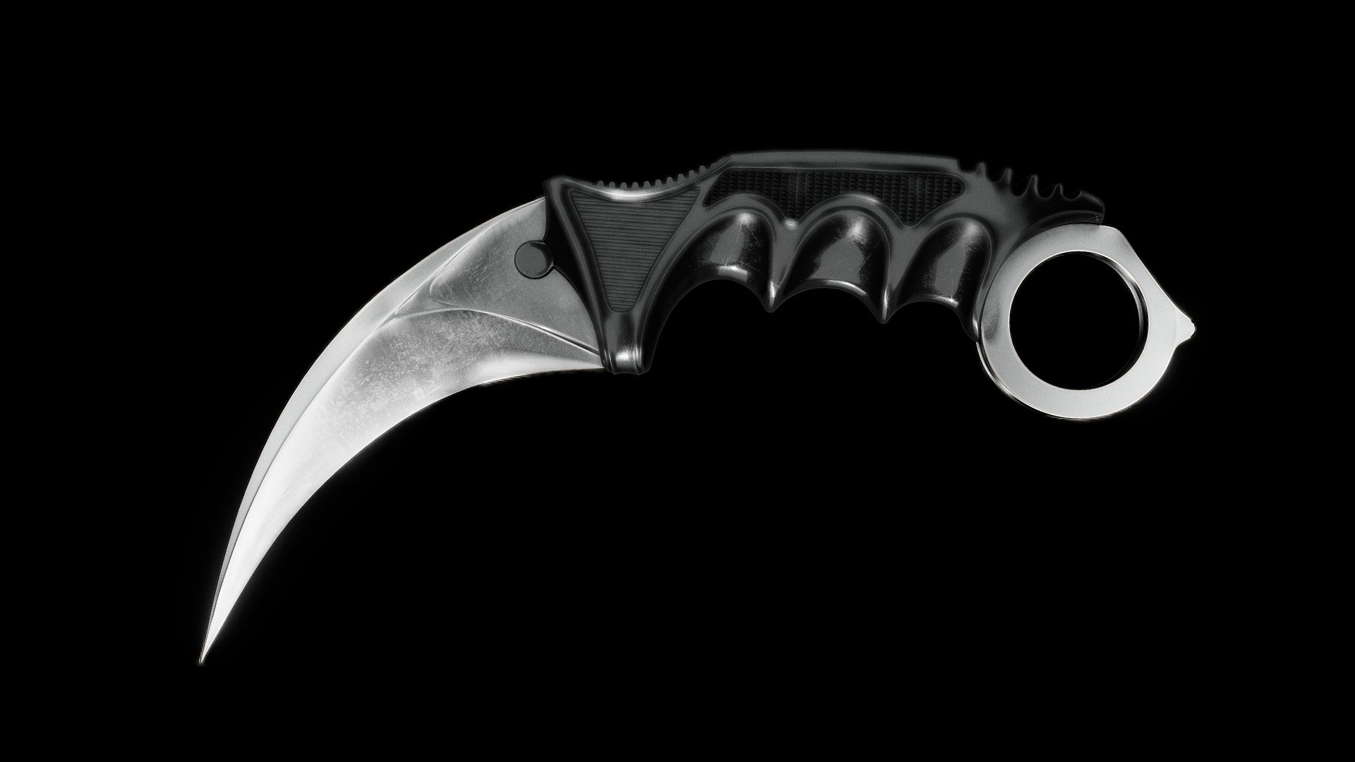 Hi!
I've modelled a knife in Blender, better known from the CS:GO multiplayer game as a Kerambit. This is a high-poly model, and I will also upload a low-poly-baked-game-ready model with less polys. 

Feel free to download!


The &ldquo;kerambit
