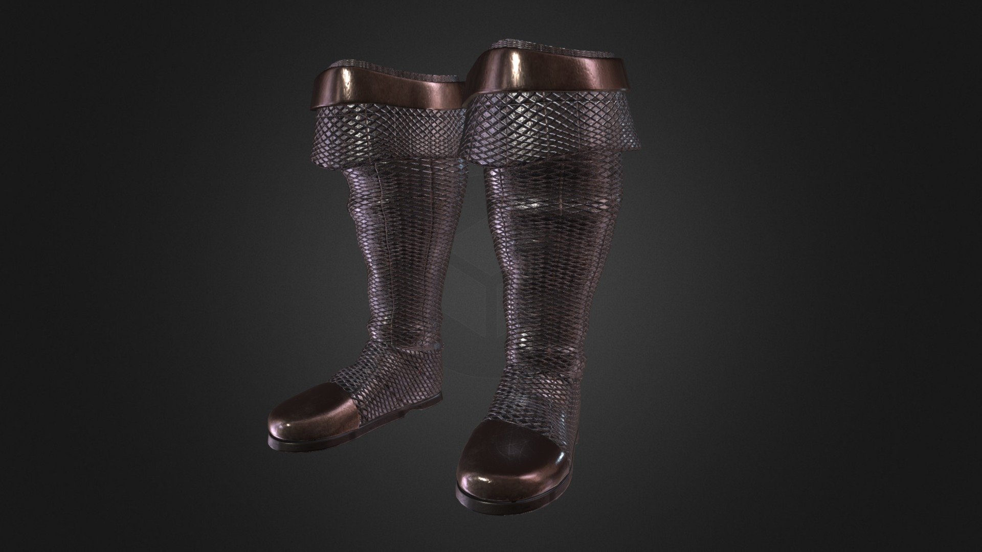 Medieval Boots - 3D model by prometheanstudio1 3d model