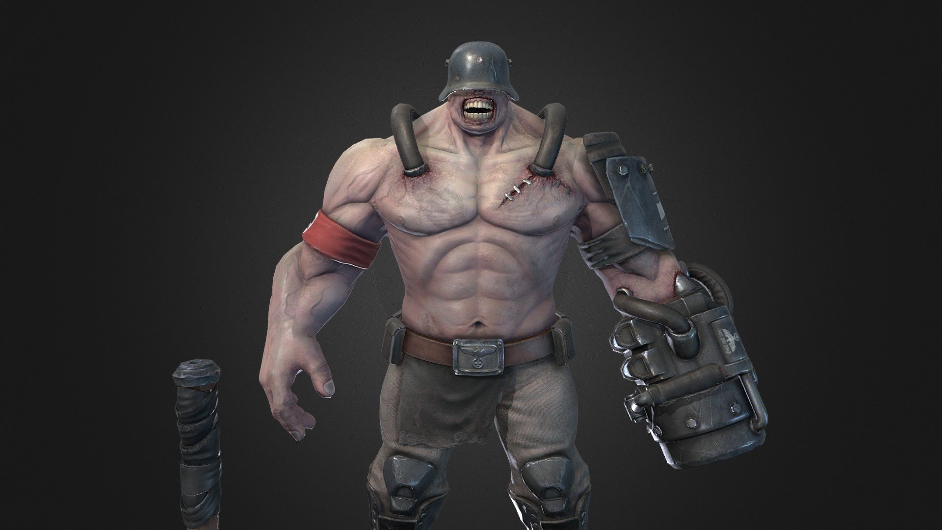 Model Thor Super Soldier Of The Third Reich

A Game Ready lowpoly Character with PBR Textures.

3dsmax
Rigged, Skinned &amp; Animated Chracter in 3dsmax 2017 Rig done with Biped and Skin

Textures
Resoluton 4096x4096 Textures for Character has multiple textures sets pro logical equipment Diffuse Normal Glossines Specular Emissive

Format png

Animation included 3dsmax &amp; FBX -Included Animation See attachment file

Idle, Walk, 3 Attacks, Death 3d model