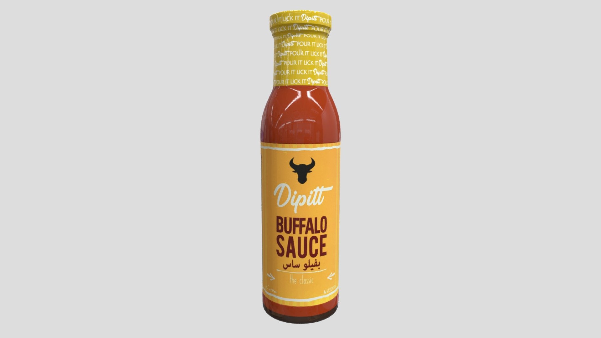 3d Model  buffalo sauce - buffalo sauce - 3D model by cybersynctech 3d model