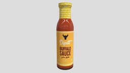 buffalo sauce food, buffalo, liquid, sauce, 3d, bottle, buffalo-sauce