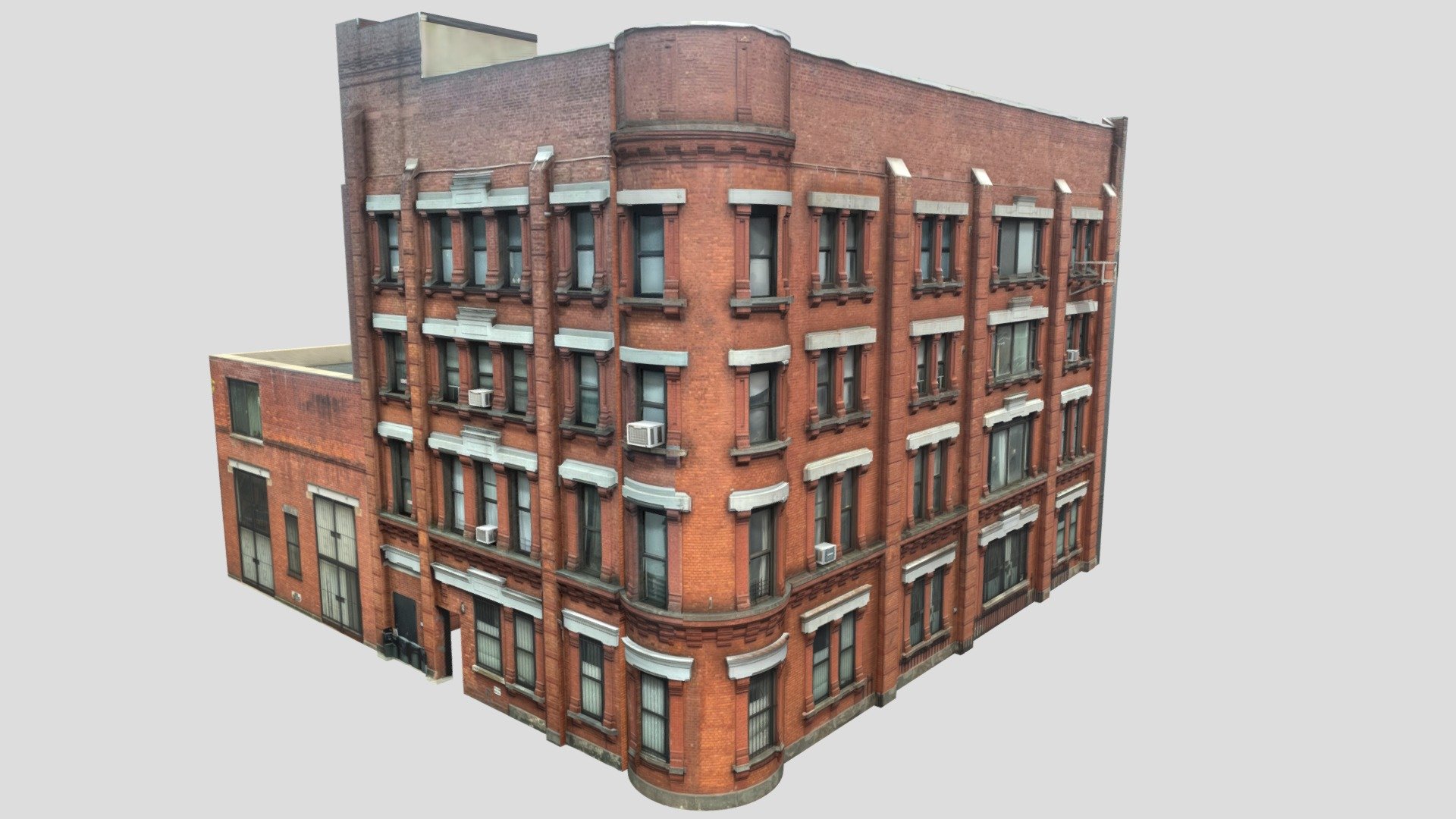 Modeled from 3 photos of a real building in Brooklyn, NY 3d model