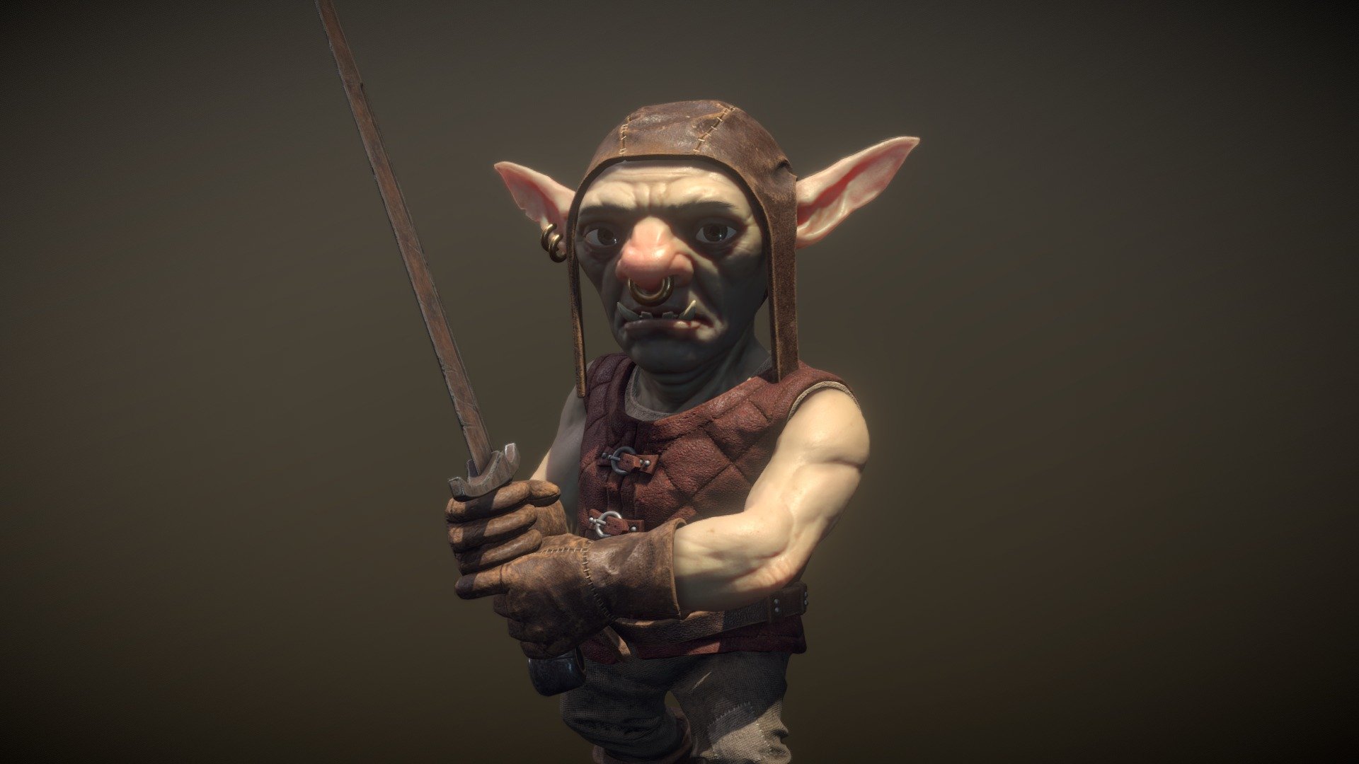 A little goblin man. I wanted to make a full game-ready character to practice ZBrush, Marvelous Designer and Substance Painter and this is the result 3d model
